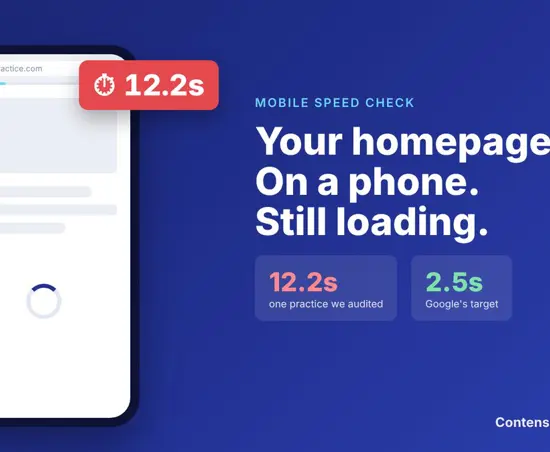 image for post Your Homepage Takes 12 Seconds to Load on a Phone. Patients Won't Wait.